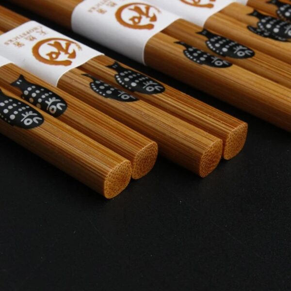 5 Pairs Of Japanese Bamboo Chopsticks