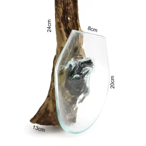 Molten Glass on Wood – Hanging Plant Pot