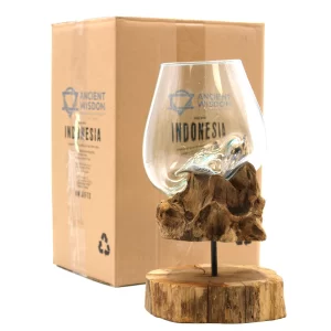 Glass on Wood with Stand 