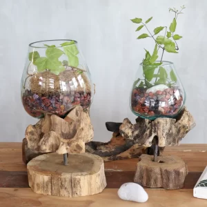 Molten Glass on Wood