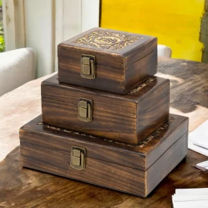 mango wood tea box
