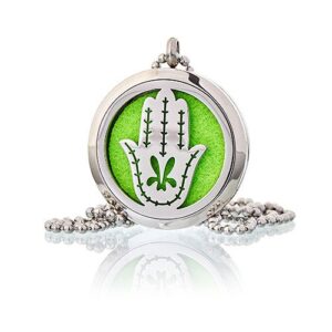 Hand of Fatima Aromatherapy Diffuser Necklace (30mm)