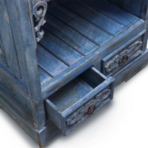 Albasia Wood Bathroom Cabinet – Blue Wash
