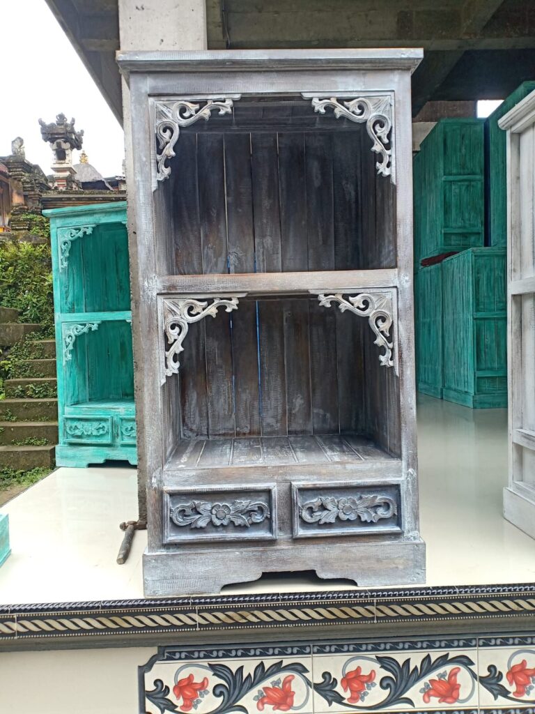 Albasia Bathroom Cabinet - Grey Wash