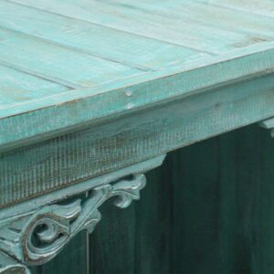 Albasia Wood Bathroom Cabinet – Turquoise Wash